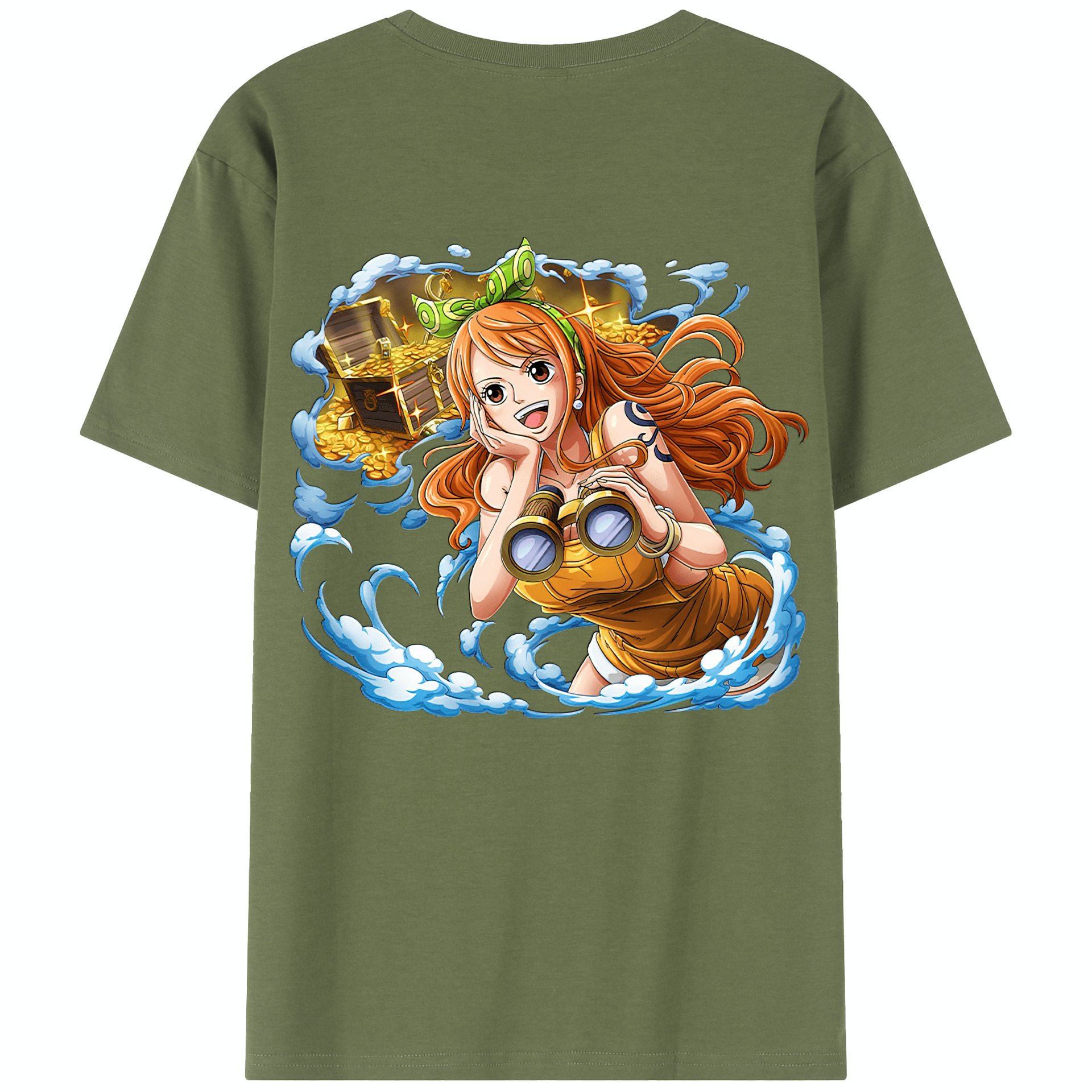 ワンピース ナミ ONE PIECE Nami 綿100％半袖Tシャツ（背面プリント）